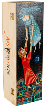 "Sky dwellers" Hand-painted Art Gift Box for 1 bottle
