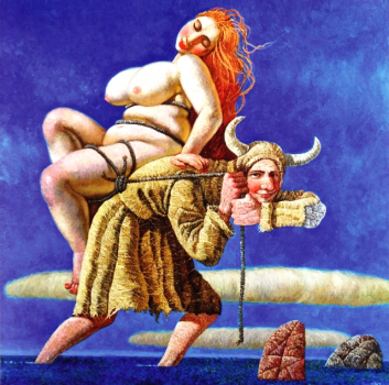 Postcard  "The kidnapping of Europa"