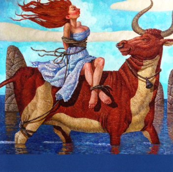 Postcard  "What is permitted to Jupiter, is also permitted to a bull"