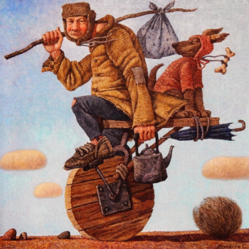 Postcard  "Rolling the field"