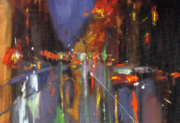 Postcard   "Berlin-Prenzlauer Berg. Night lights"