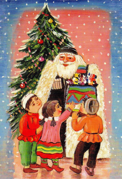 Postkarte "Caucasian Santa Claus"